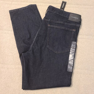 NEW Express Men Dark Wash Slim Fit Hyper Stretch Denim Jeans Temperature Control